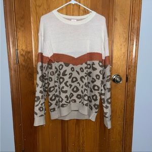 Animal print fall sweater size small by Wanna B from Dottie Couture Boutique